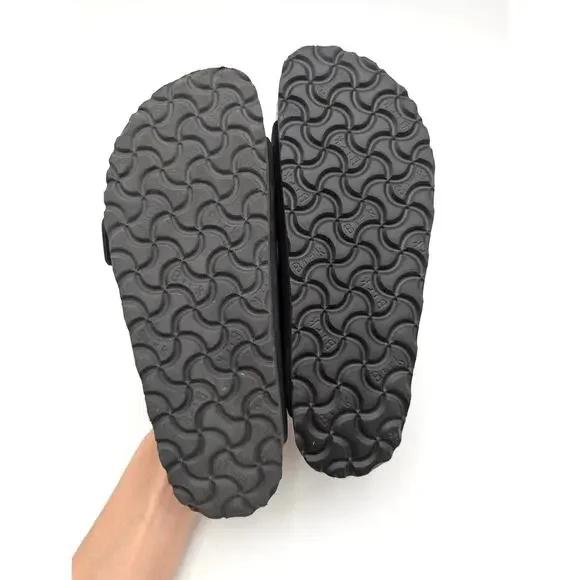 Birkenstock Arizona Big Buckle Nubuck Sandals Unisex Black Size USW6/M4 EU37 - Picture 8 of 12